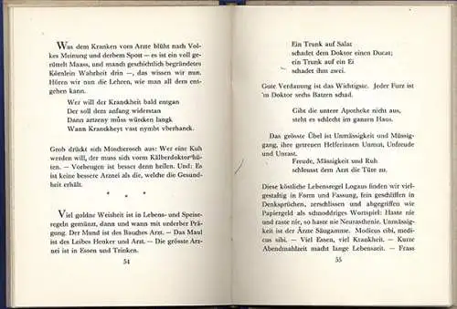 Medizin Arzt und Apotheker Beruf im Volksmund Sprichwort Aphorismen Buch 1924