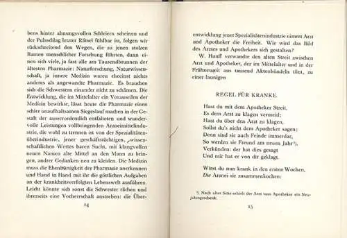 Medizin Arzt und Apotheker Beruf im Volksmund Sprichwort Aphorismen Buch 1924