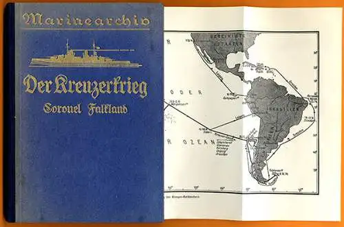 Weltkrieg Kaiserliche Marine Falkland Schlacht Kreuzer Emden Karlsruhe Buch 1931