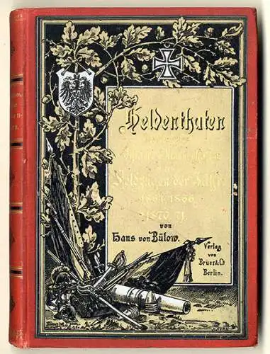 Heldentaten deutscher Offiziere Soldaten Feldzug 1866 Krieg 1870 Gedenkbuch 1890