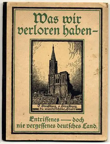 Deutschland Weltkrieg Versailler Vertrag Verlorene Gebiete Geraubtes Land 1920