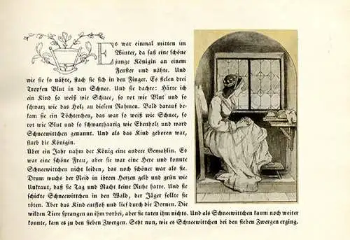 Märchen Bilderbuch Schneewittchen 7 Zwerge illustriert Wilhelm Steinhausen 1929