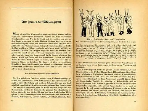 Hessen Odenwald Brauchtum Volkskunde Weihnachten Nikolaus Gebildbrote Buch 1954