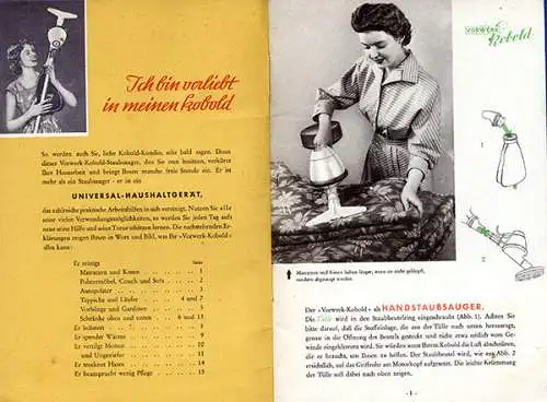 Wuppertal Barmen Vorwerk Staubsauger Kobold Hausfrauen Werbung Reklame 1954