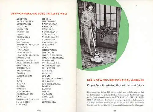 Wuppertal Barmen Vorwerk Staubsauger Kobold Hausfrauen Werbung Reklame 1954