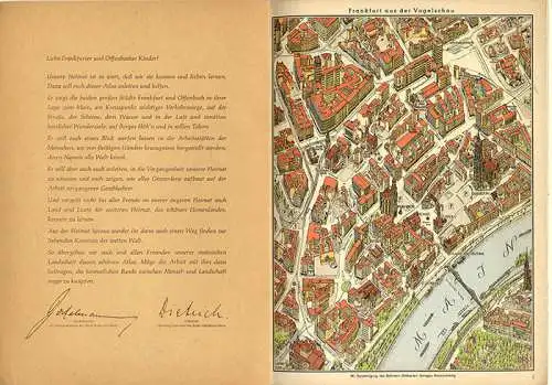 Hessen Erdkunde Heimat Atlas Frankfurt Offenbach Stadt Geschichte 1960