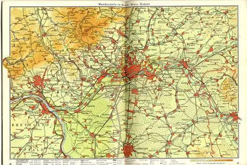 Hessen Erdkunde Heimat Atlas Frankfurt Offenbach Stadt Geschichte 1960