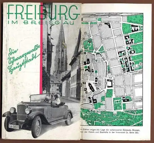 Baden Schwarzwald Freiburg Stadt Geschichte Adressbuch Reklame Reiseführer 1929