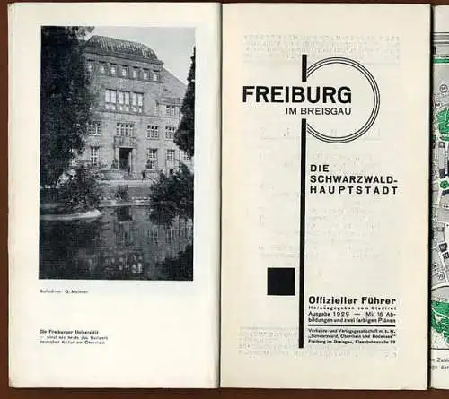 Baden Schwarzwald Freiburg Stadt Geschichte Adressbuch Reklame Reiseführer 1929