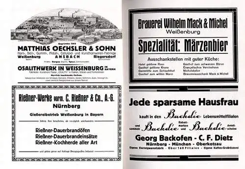 Bayern 900 Jahre Weißenburg Stadt Geschichte Kunst Wirtschaft Festschrift 1929