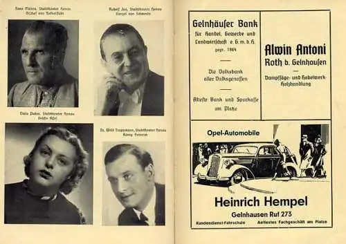 Hessen Main Kinzig Kaiserpfalz Gelnhausen Barbarossa Festspiel Programm 1938