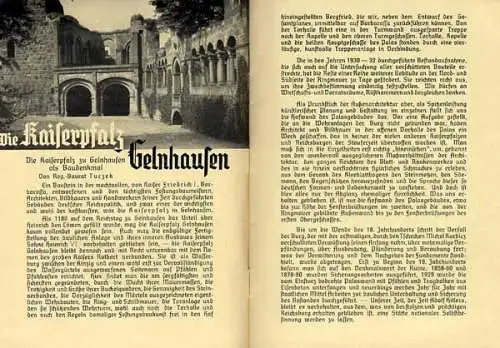 Hessen Main Kinzig Kaiserpfalz Gelnhausen Barbarossa Festspiel Programm 1938