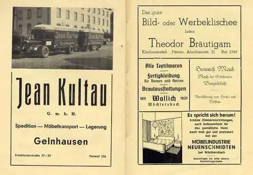 Hessen Main Kinzig Kaiserpfalz Gelnhausen Barbarossa Festspiel Programm 1938