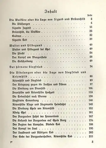 Deutsche Helden Sagen Germanen Nibelungen illustriert von Karl Mühlmeister 1936