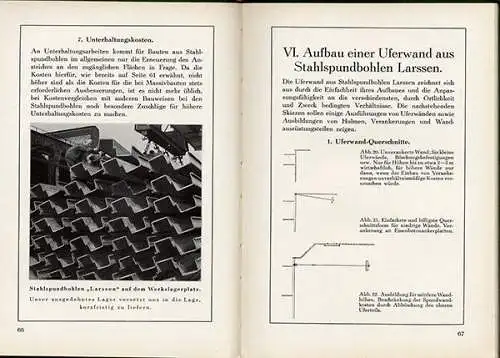 Rhein Westfalen Dortmund Stahl Industrie Larssen Bohlen Wände Handbuch 1938