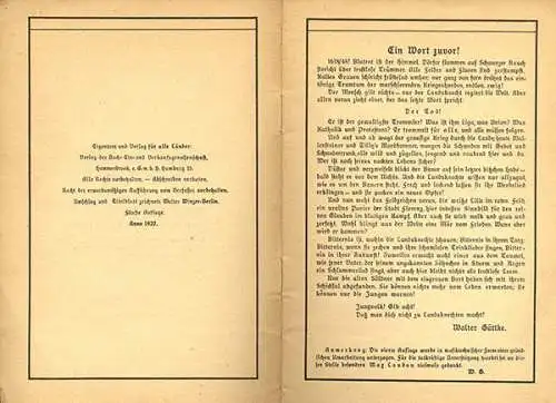 Mittelalter Krieg alte deutsche Landsknecht Geschichten und Lieder Buch 1927