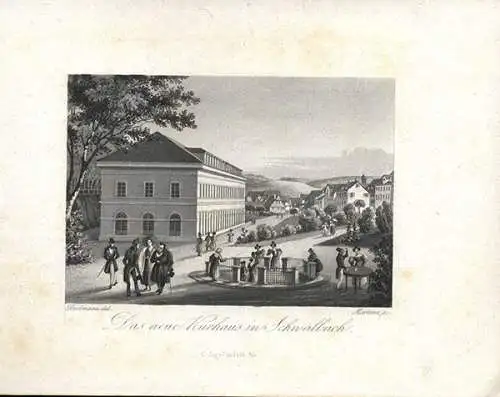 Hessen Taunus Bad Schwalbach Schlangenbad Stahlstich Album Jügel Frankfurt 1840