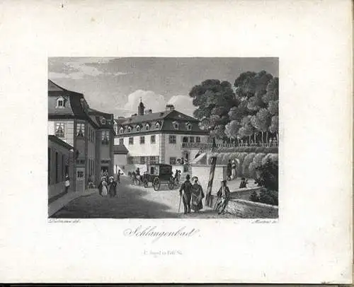 Hessen Taunus Bad Schwalbach Schlangenbad Stahlstich Album Jügel Frankfurt 1840