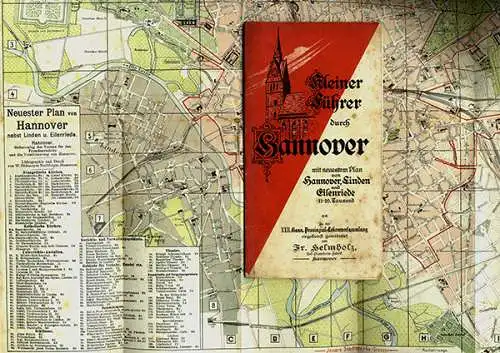 Niedersachsen Hannover Stadt Geschichte alter Reiseführer Stadtplan 1905