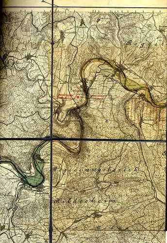 Niedersachsen Weserlauf Hann Münden Höxter Carlshafen Bremen alte Landkarte 1920