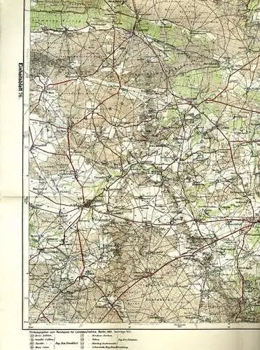 Deutsche Reichskarte Brandenburg Beeskow Zossen Luckau Lübben Dahme 1921