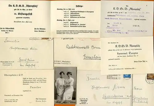 Hessen Darmstadt Studentika Hochschule Rheinpfalz Briefe Foto Karten Sammlung   