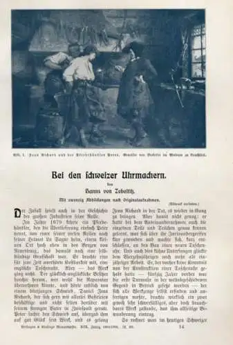 Schweiz Uhren Industrie Uhrmacher Handwerk Technik Geschichte Artikel 1906 