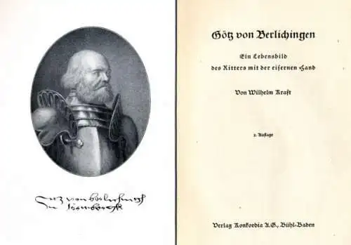 Adel Bauernkrieg Ritter Götz von Berlichingen Geschichte Genalogie Buch 1937