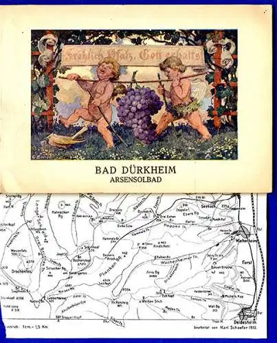 Rhein Pfalz Weinstraße Arsensolbad Bad Dürkheim alter Reiseführer 1914