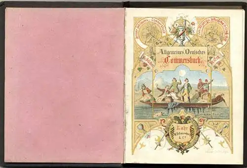 Deutsches Reich Studentika Allgemeines Deutsches Kommers Lieder Buch 1870