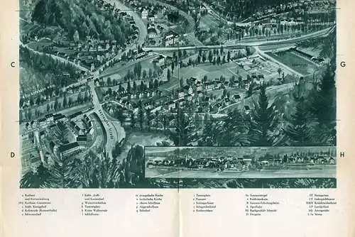 Bayern Fichtelgebirge Bad Berneck Werbeheft Panorama Wohnungsliste 1960