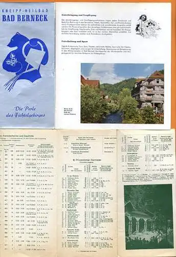 Bayern Fichtelgebirge Bad Berneck Werbeheft Panorama Wohnungsliste 1960