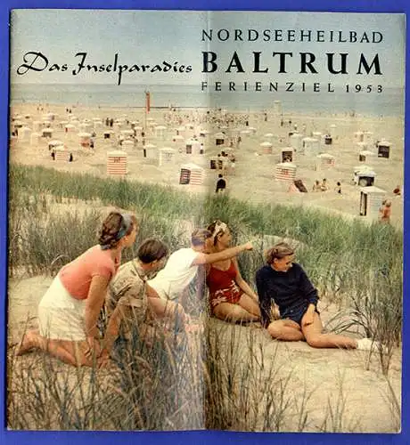 Nordsee Insel Baltrum Geschichte Strand Wohnungsliste Werbeheft 1953