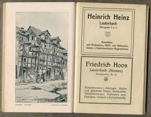 Hessen Vogelsberg Lauterbach Stadt Geschichte Umgebung Reiseführer 1924