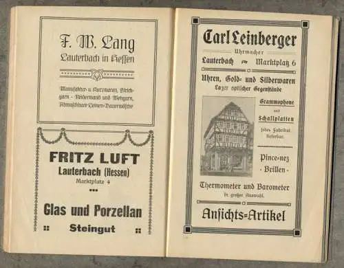 Hessen Vogelsberg Lauterbach Stadt Geschichte Umgebung Reiseführer 1924