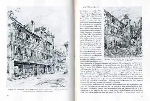 Frankreich Deutsches Elsaß Landschaft Geschichte Heimat Volkskunde Buch 1941