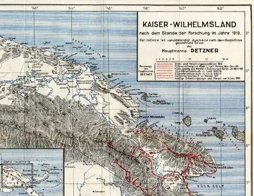 Deutsche Kolonien Südsee Neuguinea Kannibalen Hauptmann Detzner Buch 1924