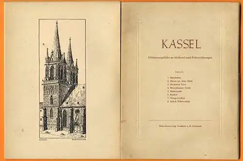 Hessen Alt Kassel Stadt Ansichten Kunst Grafik Bildermappe 1940