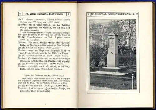 Sachsen Leipzig Stadt Geschichte Denkmäler Steine Brunnen Tafeln Buch 1910
