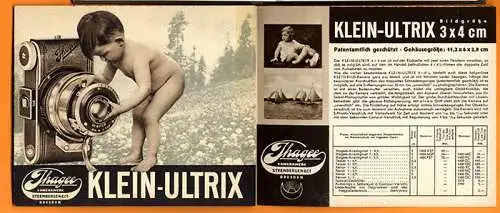 Sachsen Dresden Ihagee Foto Kamera Klein Ultrix Werbung Reklame Prospekt 1931