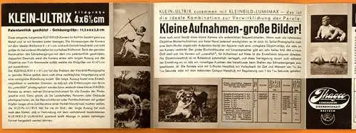 Sachsen Dresden Ihagee Foto Kamera Klein Ultrix Werbung Reklame Prospekt 1931