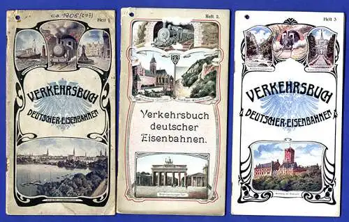 Kaiserreich Verkehrsbuch deutscher Eisenbahnen Heft 1 - 6 komplett 1906