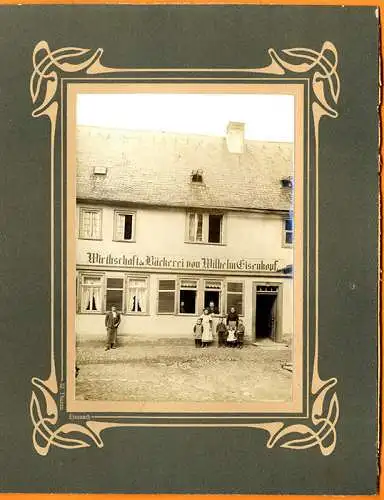 Thüringen Eisenach Bäckerei Eisenkopf  Familie vor Wohnhaus Original Foto 1908