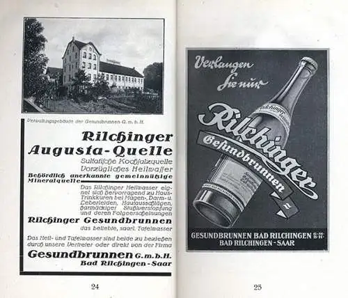 Rhein Pfalz Saar Mosel Nahe Eifel Westrich Hunsrück Reiseführer Wanderbuch 1930