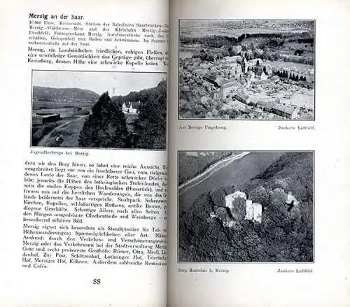 Rhein Pfalz Saar Mosel Nahe Eifel Westrich Hunsrück Reiseführer Wanderbuch 1930