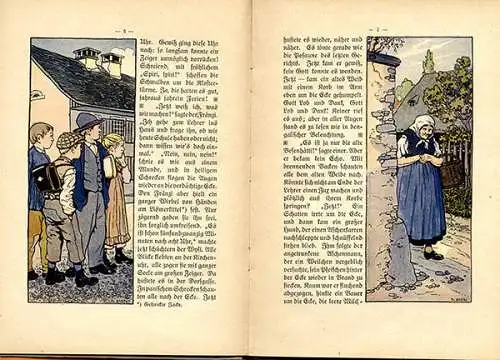 Buchkunst Druck Grafik Jugendstil Oberrhein Schweiz Erzählungen Verse Jugendbuch