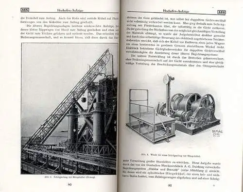 Berlin AEG Elektro Strom Technik im Stahlproduktion Eisenhüttenwerk Buch 1922