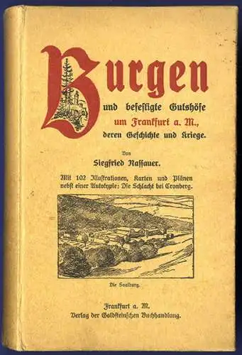 Hessen Frankfurt Main Offenbach Mittelalter Burgen Höfe Geschichte Buch 1916