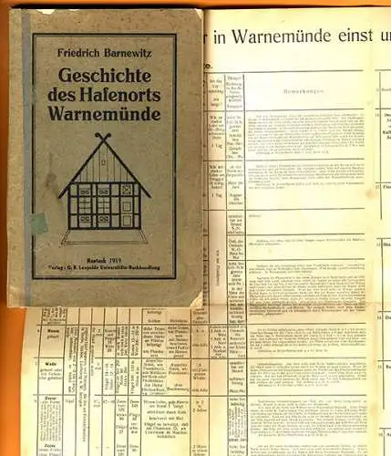 Mecklenburg Ostsee Bad Warnemünde Hafen Geschichte Volkskunde Heimatbuch 1919