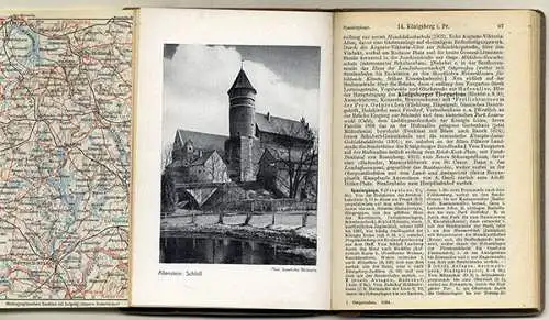 Ostsee Ostpreußen Danzig Memel Allenstein Königsberg Meyers Reiseführer 1934
